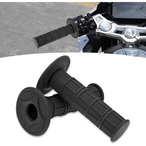 2 PCS 7/8" 22mm Motorcycle Hand Grips, Anti-Slip Left and Right Handlebar Grips, Universal Handlebar Grips for Motorcycle Offroad Dirt Bike (Black)