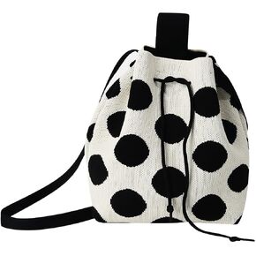 Verdusa Women's Crochet Crossbody Bags Top Handle Knit Bucket Handbags
