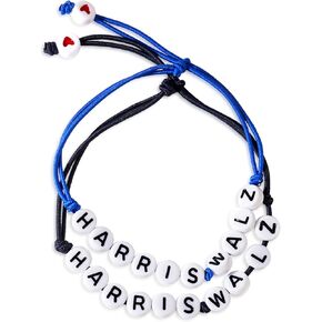 President Election Stack Bracelets Set for Women, Boho Handmade Kamala Harris 'LA Merchandise 2024 Adjustable Stack Bracelet Jewelry Gift.