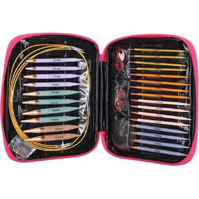 13 PCS Crochet Hook Set, Crochet Needles Set for Beginners Ergonomic Knitting Needle Weave Yarn Kits with Storage Case DIY Craft Accessories in Kuwait