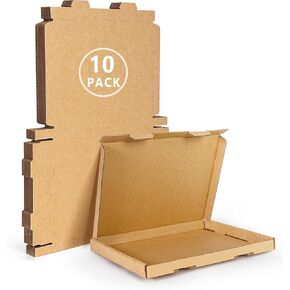 7.5x5.3x0.6 Inches Small Shipping, FBA Shipping Cardboard Box Literature Mailer- Set of 10