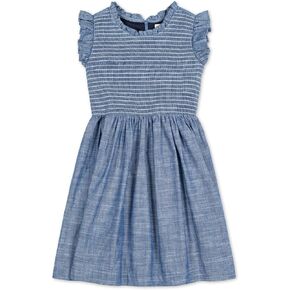 Hope & Henry Girls' Short Sleeve Tie-Waist Knit Dress