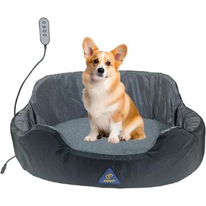 سرير كلاب قابل للغسل، سرير قطط ساخن للحيوانات الاليفة المتوسطة والصغيرة مع درجة حرارة دافئة، سرير للكلاب الصغيرة مع غطاء قابل للازالة والغسل، بطانة مقاومة للماء وقاعدة مضادة للانزلاق in Kuwait