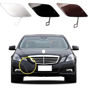 Car Front Bumper Tow Hook Cover Compatible with Mercedes Benz E-Class W212 E300 E350 E400 E550 2010 2011 2012 2013 Trailer Cover Cap A2128850126 2128850126 Tow Hook Cap Car Accessory Silver