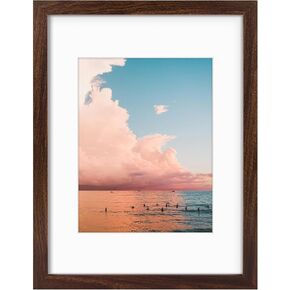 Frametory,12x12 Picture Frame, Display Pictures 8x8 with Mat or 12 by 12 Without Mat, Square Wall Frame for Print and Painting - Wide Molding (Black)