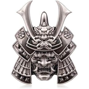 Kaolituis Metal Car Sticker, Japanese Hannya mask Decal, Devil Death Skull Cool Badge for Automotive, Truck, Motorcycle