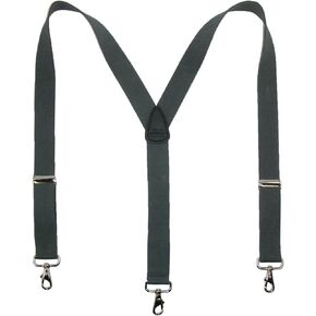 CTM® Men's Big & Tall Elastic Solid Color Y-Back Suspender with Swivel Hook Ends