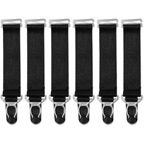 Satini Short Metallic Clip Wide Suspender Belt Lingerie Straps