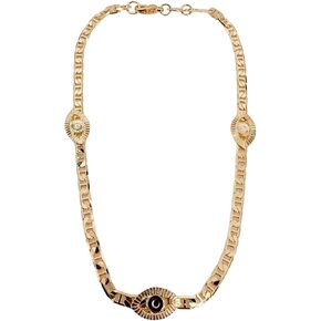 LESLIE BOULES خلخال عين الشر مطلي بالذهب عيار 18 قيراط - 10 بوصات، هدية مجوهرات حديثة وواقية in Kuwait