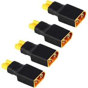 4pcs No Wires XT60 Male to XT30 Plug Female Adapter Wireless Connector for RC FPV Drone Car Lipo NiMH Battery Charger ESC