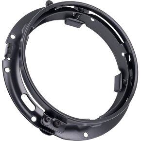 HiSport 7 Inch Round Headlight Ring Mounting Bracket - Compatible with Harley Davidson - Chrome