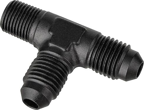 EVIL ENERGY 4AN Tee Male Flare to 1/8 NPT on Run T Fitting Adapter Aluminum Black in Saudi Arabia