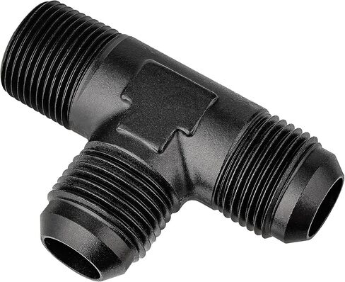 EVIL ENERGY 4AN Tee Male Flare to 1/8 NPT on Run T Fitting Adapter Aluminum Black in Saudi Arabia