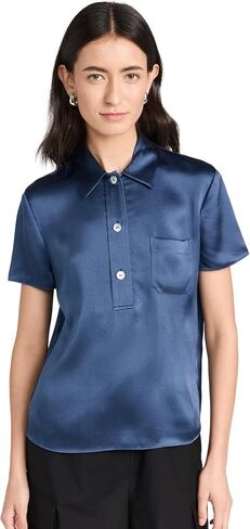 Vince Women's Short Sleeve Polo in Saudi Arabia