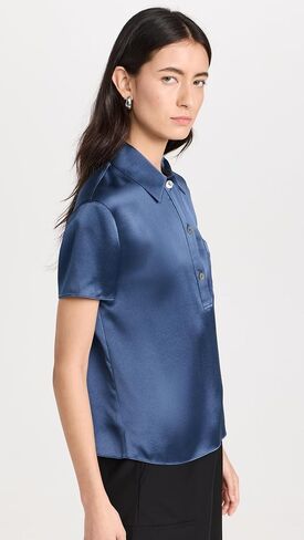 Vince Women's Short Sleeve Polo in Saudi Arabia