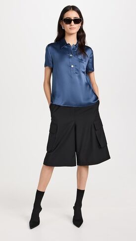 Vince Women's Short Sleeve Polo in Saudi Arabia