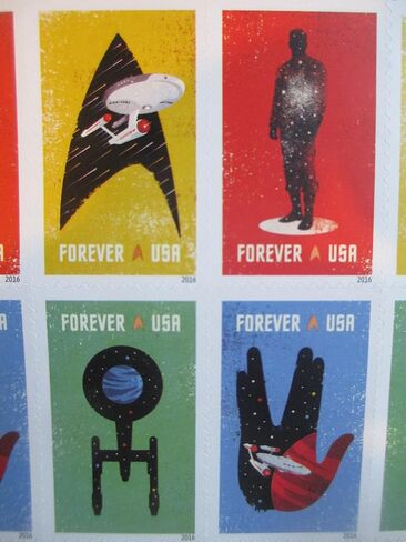 20 Star Trek USPS Forever First Class Postage Stamps Enterprise Classic TV (5 Sheets of 20 Stamps) in Kuwait