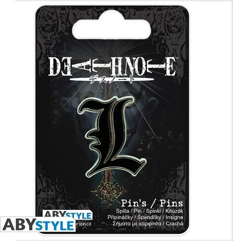 ABYstyle Death Note L دبوس معدني بقياس 1.1 بوصة × 0.98 بوصة ملحقات أنيمي مانغا لحقيبة الظهر أزرار الملابس هدية ميرش in Saudi Arabia