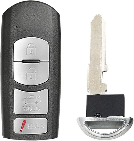 Fits for Mazda 3 6 2014-2018 SKE13D-01 Key Fob Cover Case Shell Replacement Keyless Entry Smart Remote Key Case with Uncut Key Blade (1) in Kuwait