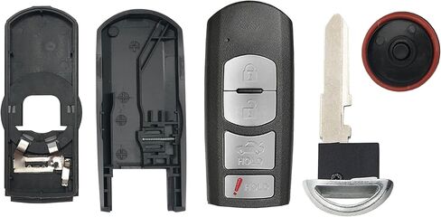 Fits for Mazda 3 6 2014-2018 SKE13D-01 Key Fob Cover Case Shell Replacement Keyless Entry Smart Remote Key Case with Uncut Key Blade (1) in Kuwait