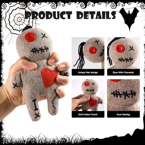 مجموعة دمية الفودو، هدايا لعبة تخفيف التوتر للنساء، ديكور ساحرة دمية مخيفة مضحكة، دمى الفودو السحرية الرعب تراقبك، مجموعة مزحة هدية هفوة لزملاء العمل والمكتب والانفصال والطلاق in Kuwait