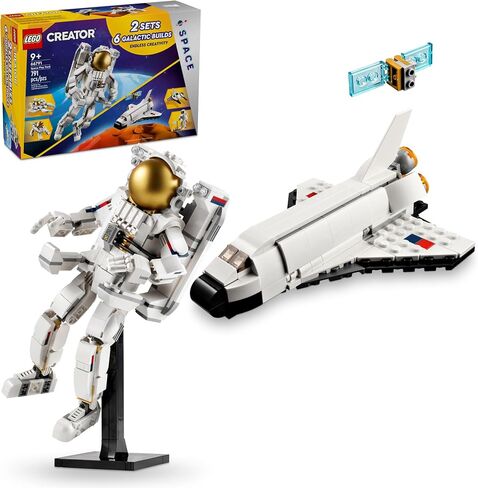 LEGO Creator Space Play Pack, 6 Adventurous Build Options in 1 Box Such as 2 Astronauts, a Space Dog, Viper Jet, Space Shuttle and Spaceship, a Great Gift for Space Lovers Ages 9 and Up, 66791 in Saudi Arabia