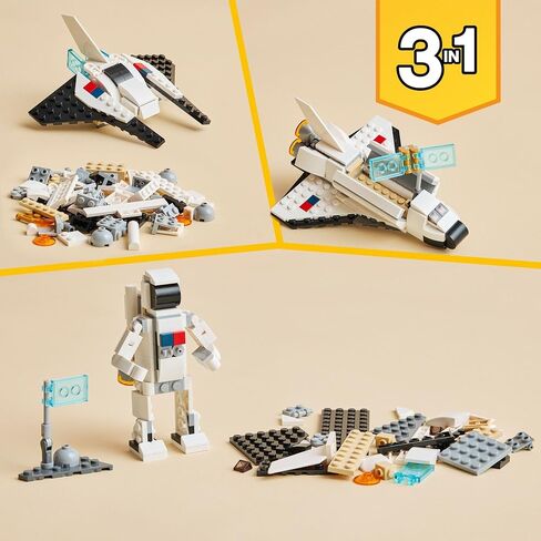 LEGO Creator Space Play Pack, 6 Adventurous Build Options in 1 Box Such as 2 Astronauts, a Space Dog, Viper Jet, Space Shuttle and Spaceship, a Great Gift for Space Lovers Ages 9 and Up, 66791 in Saudi Arabia