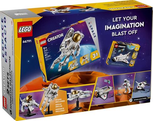 LEGO Creator Space Play Pack, 6 Adventurous Build Options in 1 Box Such as 2 Astronauts, a Space Dog, Viper Jet, Space Shuttle and Spaceship, a Great Gift for Space Lovers Ages 9 and Up, 66791 in Saudi Arabia