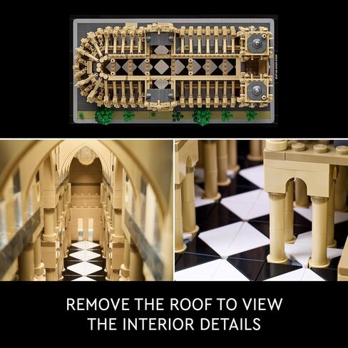 نسخة طبق الأصل من LEGO Architecture Notre-Dame de Paris، مجموعة نماذج معمارية، مجموعة بناء قابلة للتجميع للبالغين، بناء وعرض تذكاري، فكرة هدية لمحبي التاريخ والسفر والفن، 21061 in Saudi Arabia