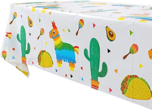 GGDE 1 قطعة الصبار اللاما تاكو مفرش المائدة المكسيكي فييستا موضوع البلاستيك غطاء الطاولة عيد ميلاد الطفل دش ديكور حفلات لوازم in Kuwait