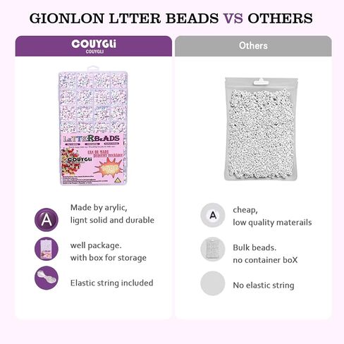 COUYGLI 1500 PCS Letter Beads,Friendship Bracelet Making Kit with Elastic String，for Bracelets Kit Jewelry Making Bulk Crafts, Charm Preppy Beads Starter Kit，Holiday Gifts (White with colored beads) in Saudi Arabia