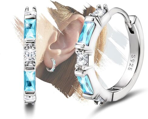 أقراط هوجي من الفضة الإسترليني للنساء أقراط دائرية على شكل غضروف مضادة للحساسية أقراط عصرية لهدايا أعياد الميلاد in Kuwait