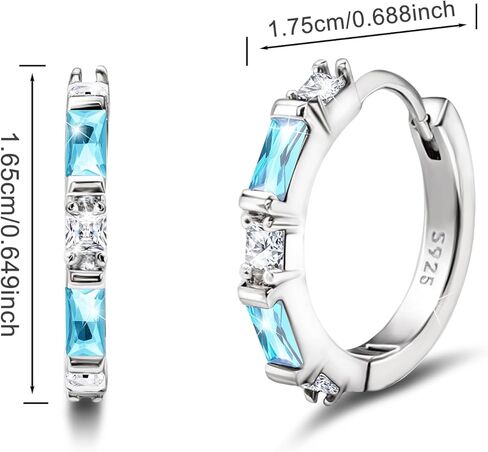 أقراط هوجي من الفضة الإسترليني للنساء أقراط دائرية على شكل غضروف مضادة للحساسية أقراط عصرية لهدايا أعياد الميلاد in Kuwait