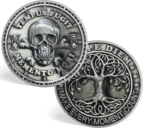 Memento Mori Coin 3D Skull Challenge Coin Stoic Coin Reminder Token for Daily Stoic in Saudi Arabia