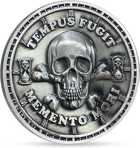 Memento Mori Coin 3D Skull Challenge Coin Stoic Coin Reminder Token for Daily Stoic in Saudi Arabia