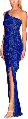 Women’s Sequin Prom Dress One Shoulder Formal Gowns Sparkly Glitter Gowns Wedding Party Evening Cocktail Club in Kuwait