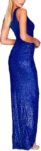 Women’s Sequin Prom Dress One Shoulder Formal Gowns Sparkly Glitter Gowns Wedding Party Evening Cocktail Club in Kuwait