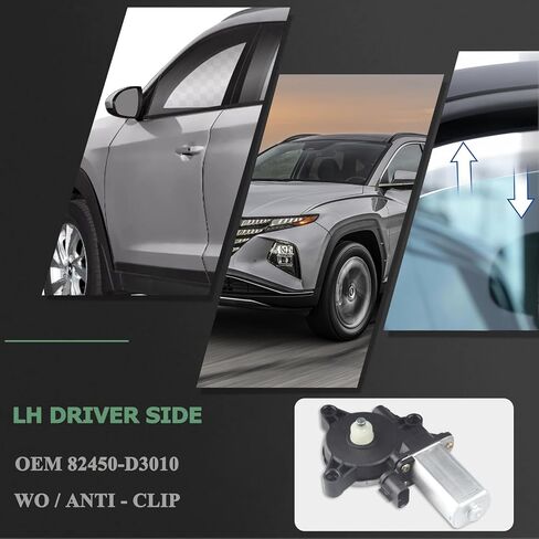 Power Window Motor Assy with Auto Up & Down Compatible with Hyundai Tucson 2016-2021 Replacement Front Right Passenger Side Window Regulator Motor 82460-D3000 in Saudi Arabia