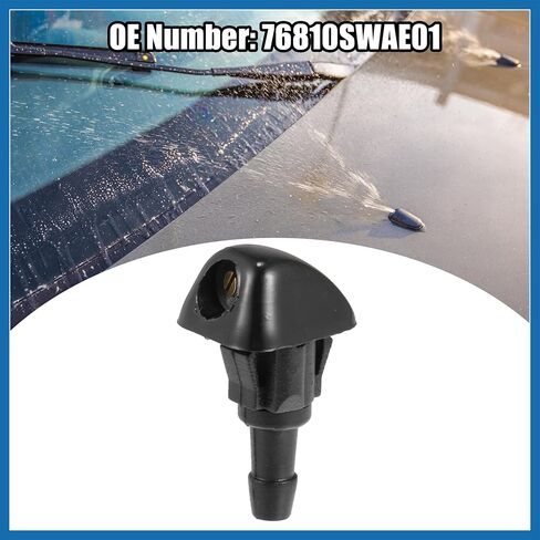 Windshield Wiper Washer Nozzle Spray Jet for Honda Civic 1987-2005 No.76810SWAE01 - Pack of 2 Item Replacement in Saudi Arabia