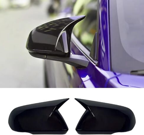 Auto Car Mirror Cover Rearview Mirror Guard Covers Side Cap Trim for Mustang 2015-2025 GT/GT Premium/Ecoboost/Ecoboost Premium/V6,Not Fit for Mach-e,With Turn signal Light,Carbon Fiber Look in Saudi Arabia