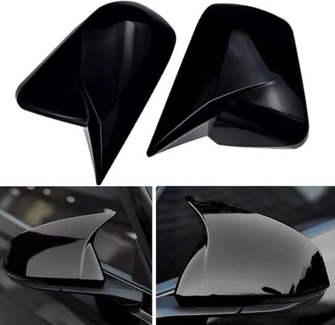 Auto Car Mirror Cover Rearview Mirror Guard Covers Side Cap Trim for Mustang 2015-2025 GT/GT Premium/Ecoboost/Ecoboost Premium/V6,Not Fit for Mach-e,With Turn signal Light,Carbon Fiber Look in Saudi Arabia