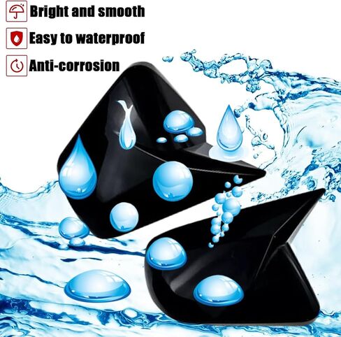 Auto Car Mirror Cover Rearview Mirror Guard Covers Side Cap Trim for Mustang 2015-2025 GT/GT Premium/Ecoboost/Ecoboost Premium/V6,Not Fit for Mach-e,With Turn signal Light,Carbon Fiber Look in Saudi Arabia