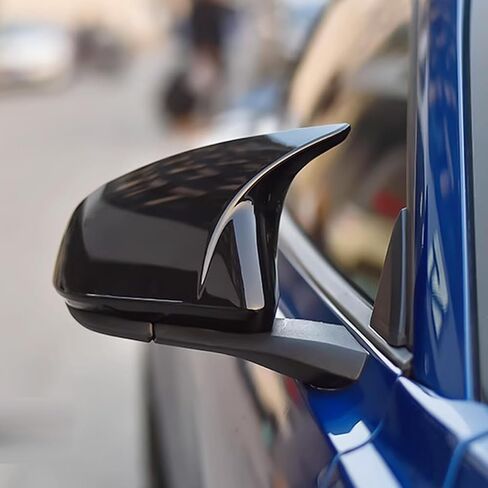 Auto Car Mirror Cover Rearview Mirror Guard Covers Side Cap Trim for Mustang 2015-2025 GT/GT Premium/Ecoboost/Ecoboost Premium/V6,Not Fit for Mach-e,With Turn signal Light,Carbon Fiber Look in Saudi Arabia