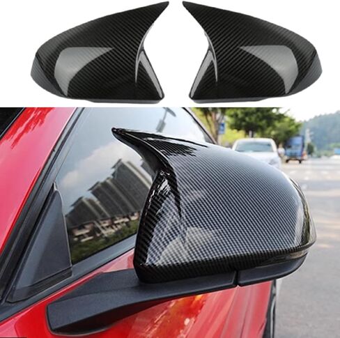 Auto Car Mirror Cover Rearview Mirror Guard Covers Side Cap Trim for Mustang 2015-2025 GT/GT Premium/Ecoboost/Ecoboost Premium/V6,Not Fit for Mach-e,With Turn signal Light,Carbon Fiber Look in Saudi Arabia