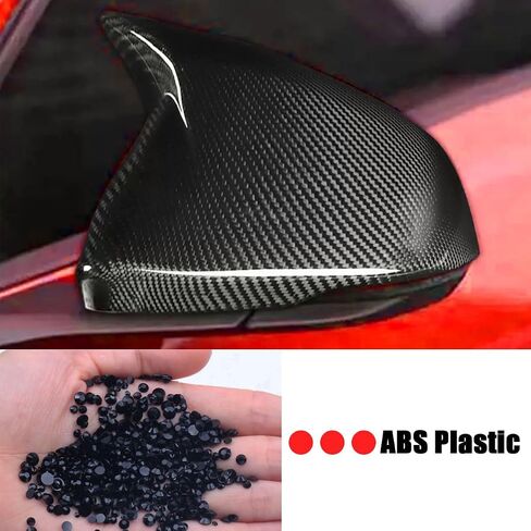 Auto Car Mirror Cover Rearview Mirror Guard Covers Side Cap Trim for Mustang 2015-2025 GT/GT Premium/Ecoboost/Ecoboost Premium/V6,Not Fit for Mach-e,With Turn signal Light,Carbon Fiber Look in Saudi Arabia