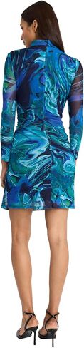 Donna Morgan Women's Mock Turtleneck Mini Long Sleeve Bodycon Party Dress in Saudi Arabia