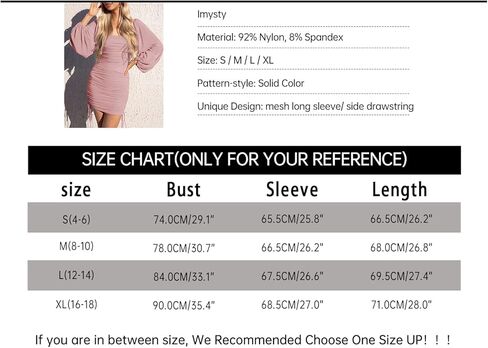Imysty Womens Mesh Long Sleeve Square Neck Bodycon Ruched Party Cocktail Drawstring Mini Dress in Saudi Arabia