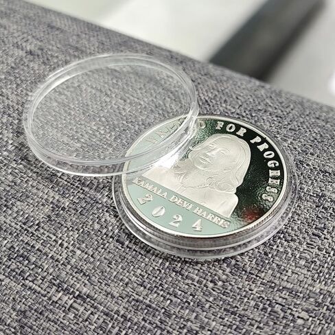 Kamala Harris Coin, Double-Sided Kamala Harris for President 2024 Commemorative Presidential Metal Coin Political Voted for Democratic Coin for Kamala Harris' Supports (Silver) in Saudi Arabia