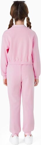 PATPAT Girls Pant Sets 2 Piece Fall Outfits Long Sleeve Clothing Sets Short Jacket Top and Sweatpants 5-14 Years in Saudi Arabia