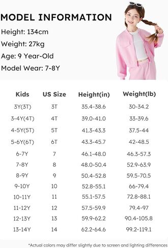 PATPAT Girls Pant Sets 2 Piece Fall Outfits Long Sleeve Clothing Sets Short Jacket Top and Sweatpants 5-14 Years in Saudi Arabia
